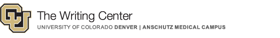 The Writing Center at CU Denver/Anschutz Logo